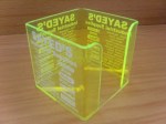 Flourescent Green Paper cube